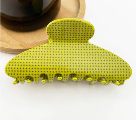 Polka Dot Hair Claw Clip