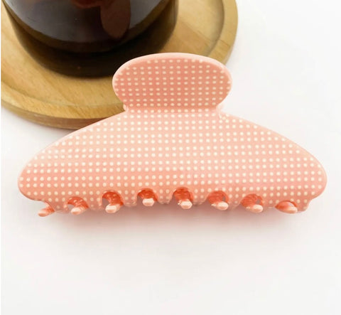 Polka Dot Hair Claw Clip