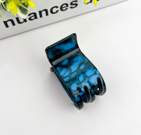 Rectangle Watercolor Print Claw Clip