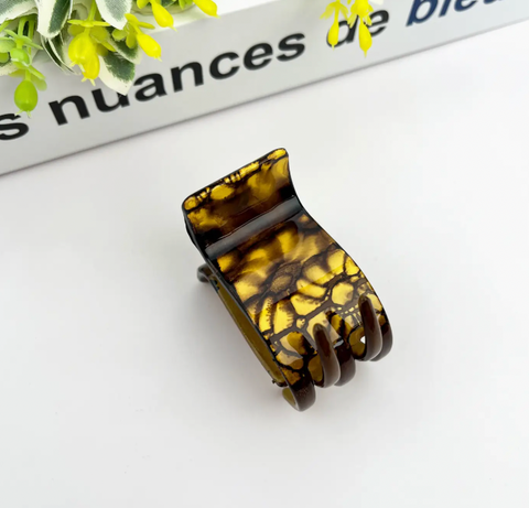 Rectangle Watercolor Print Claw Clip