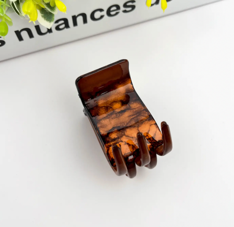 Rectangle Watercolor Print Claw Clip