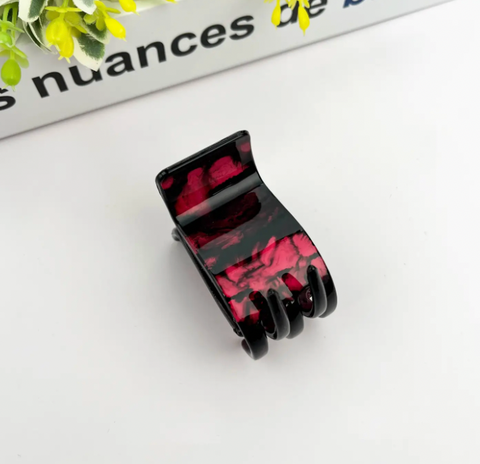 Rectangle Watercolor Print Claw Clip