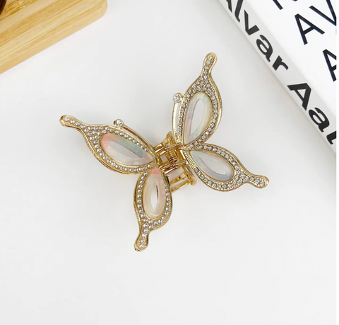 Butterfly Rhinestone Claw Clip