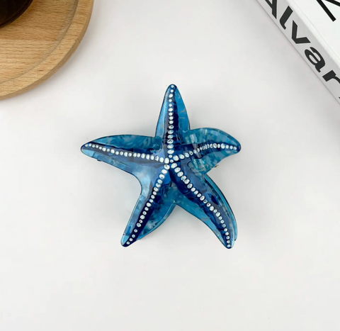 Small Brown Starfish Hair Claw Clip