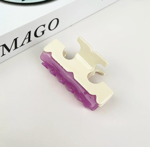 Two-Color Rectangular Claw Clip
