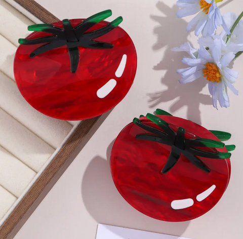 Red Tomato Hair Claw Clip