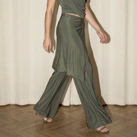Sculptural Draped Pants