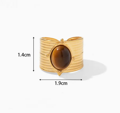 Inlaid Stone Rings