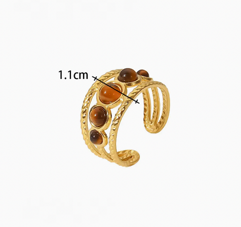 Inlaid Stone Rings