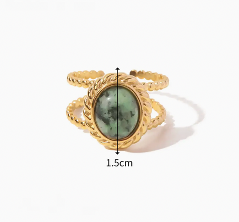 Inlaid Stone Rings