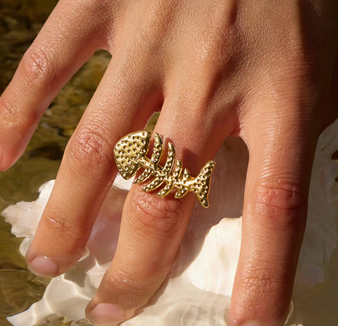 Neroli Fish Bone Adjustable Ring
