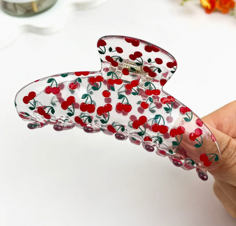 Cherry Hair Claw Clip