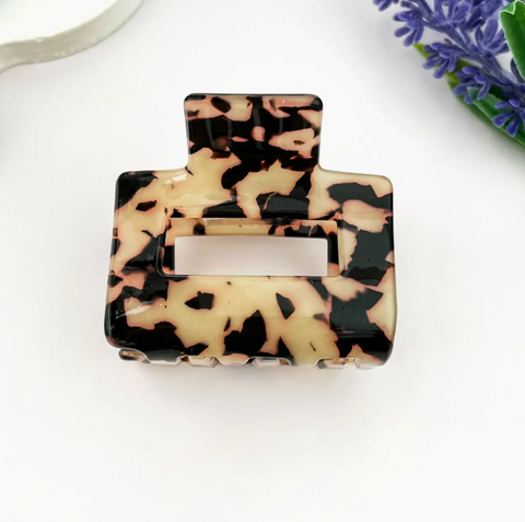 Minimal Hollow Square Simple Hair Claw Clip
