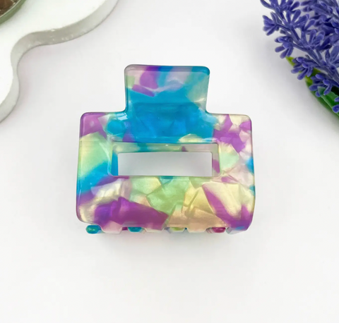 Minimal Hollow Square Simple Hair Claw Clip