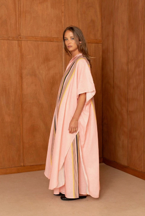 Blandine Peach Stripe Tunic Top