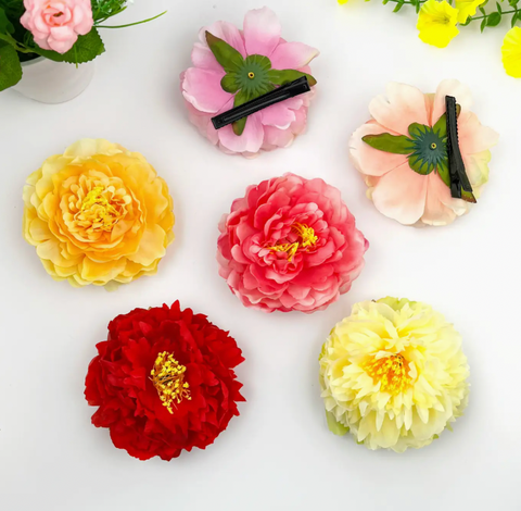 Peony Flower Barrette