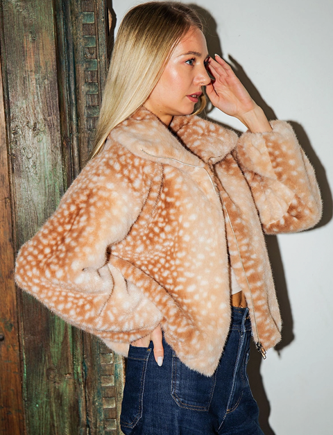 Bambi Faux Fur Cropped Jacket