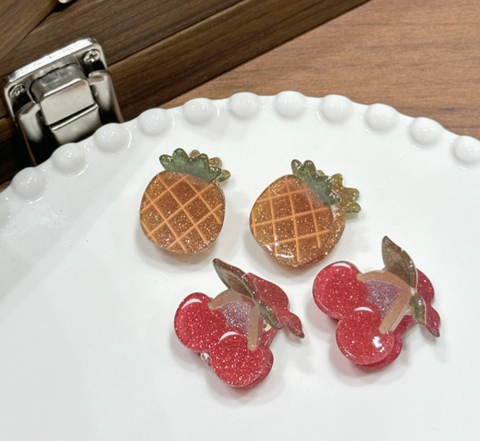Cute Glittery Fruit Mini Hair Claw Clips
