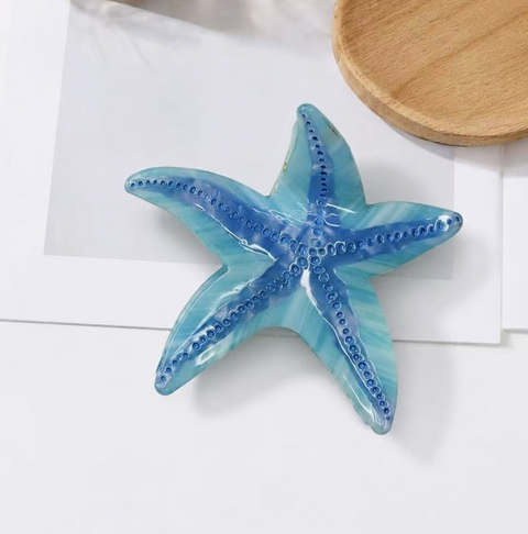 3D Starfish Acetate Hair Claw Clip