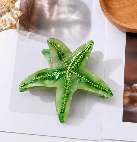 3D Starfish Acetate Hair Claw Clip