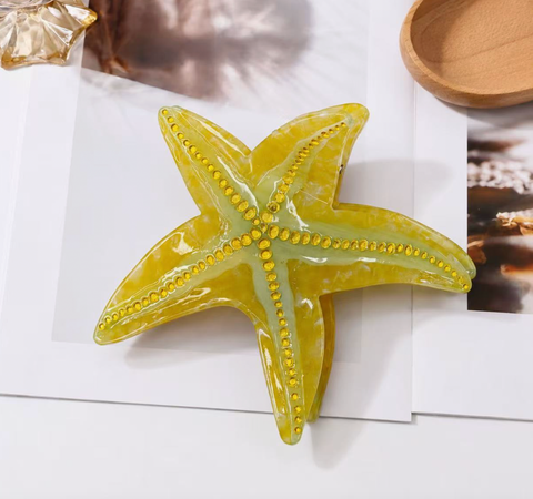 3D Starfish Acetate Hair Claw Clip
