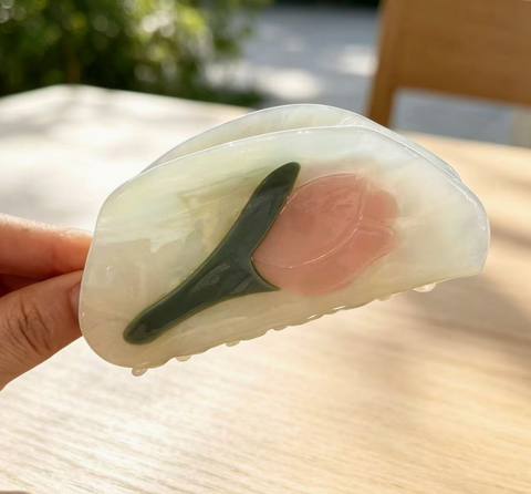 Elegant Floral Acetate Hair Claw Clip