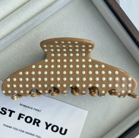 Retro Polka Dot Acetate Hair Claw Clip