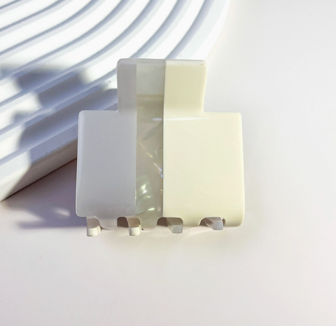 Two-Tone Acetate Square Hair Claw