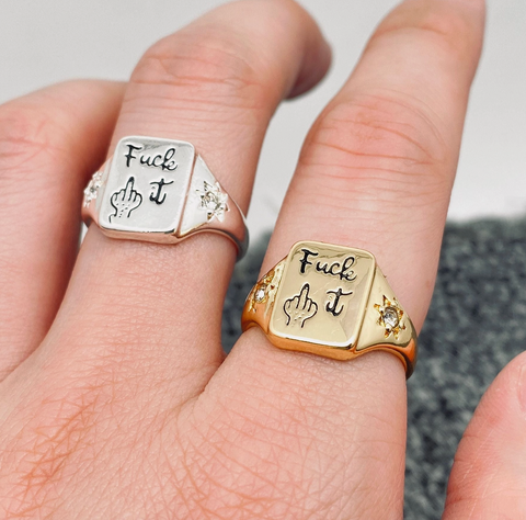 'fuck It' Square Ring