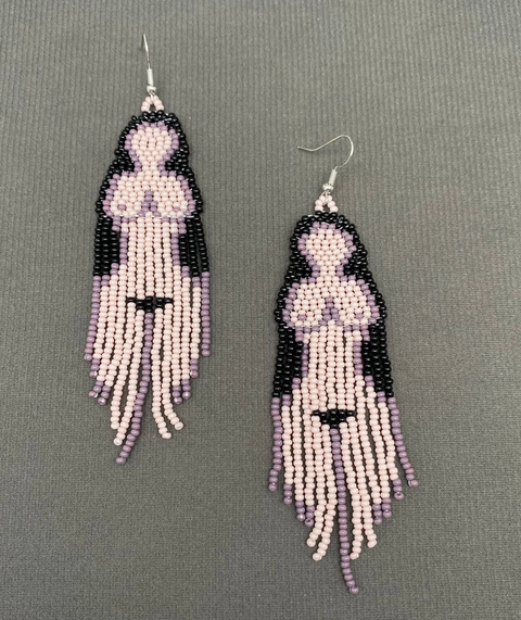 Siren Beads Long Tassel Earrings
