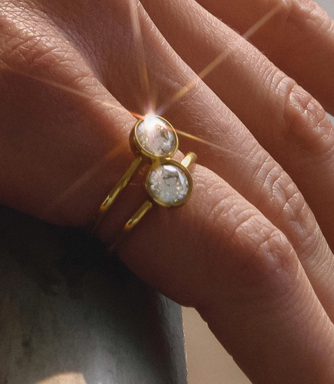 Hollis 18k Gold Non-Tarnish Double Ring