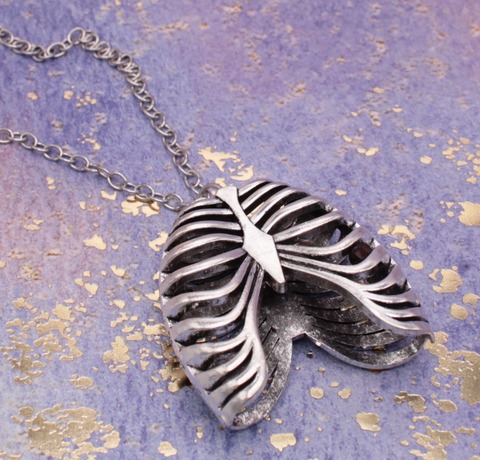 Silver Ribcage Necklace