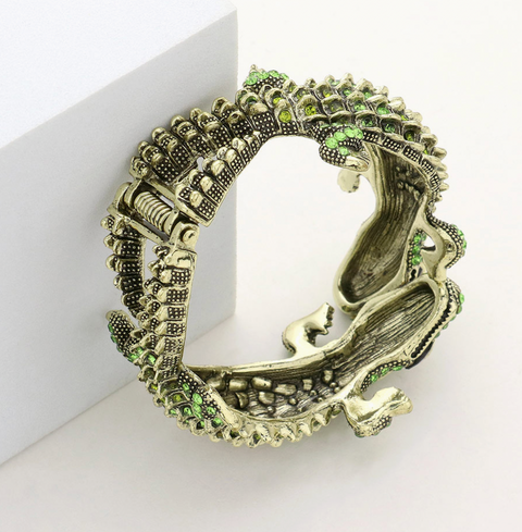 Double Crocodile/Alligator Cuff Bracelet