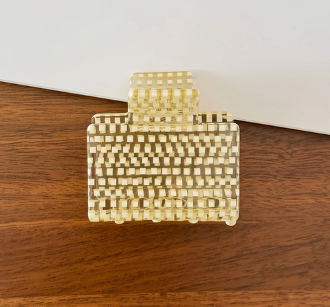 Square Patterned Hair Claw Clip