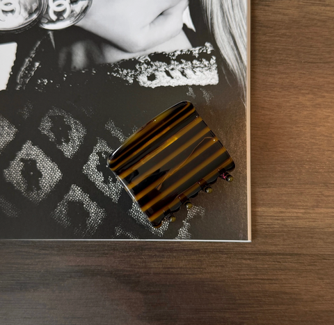 Candy Stripe Hair Claw Clip