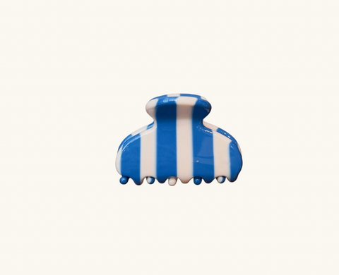 Candy Stripe Mini Hair Claw Clip