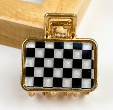 Mini Suitcase Square Hair Claw Clip- options