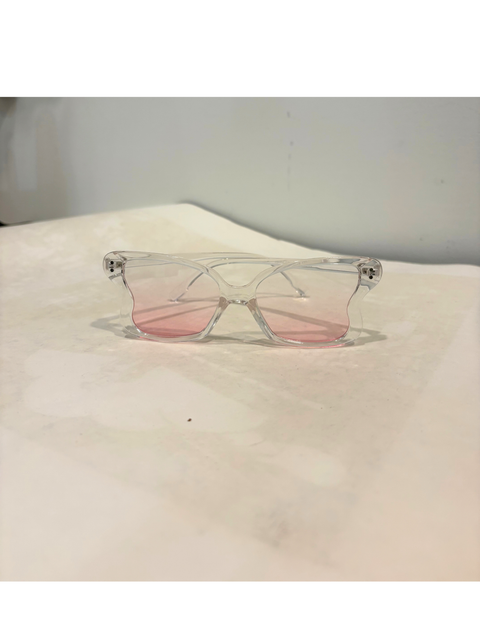 Butterfly Framed Contrast Sunglasses