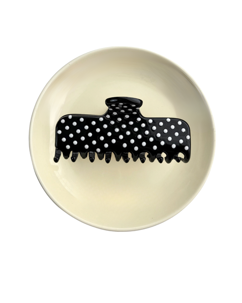 Classic Polka Dot Pattern Hair Clip Rectangle