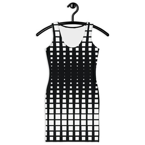 OP ART Illusion Print Bodycon Dress