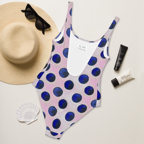 Painted Polka Dot One-Piece Swimsuit