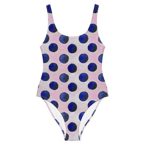 Painted Polka Dot One-Piece Swimsuit