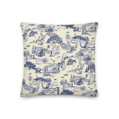 Blank Canvas Savannah toile pillow - 18" X 18"
