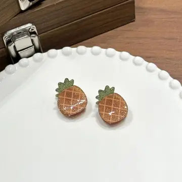 Cute Glittery Fruit Mini Hair Claw Clips