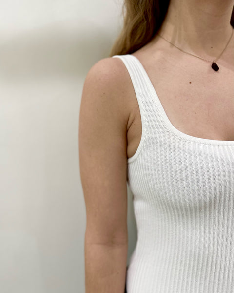 Sculpt Square Neck Bodysuit- White