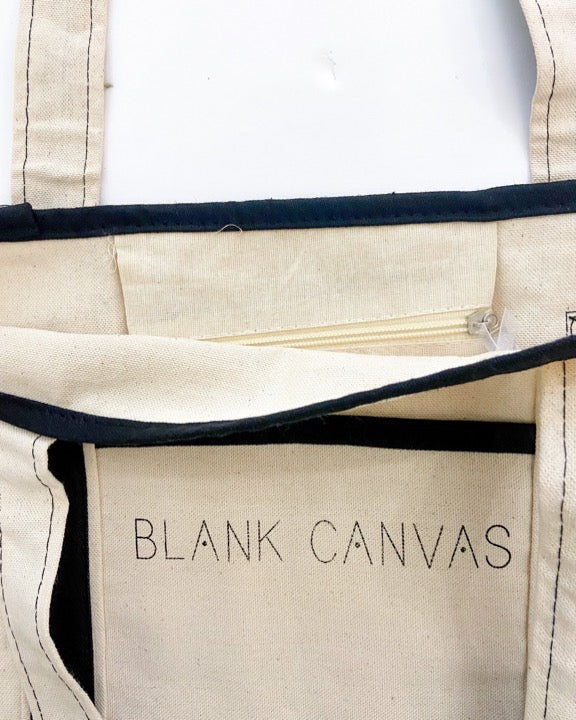 Handmade Waxed Canvas Lined Zipper Tote | Small | The Minimalist – In Blue  Handmade