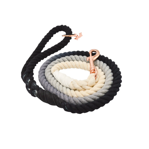 Sassy Woof Dog Rope Leash - Ombre Black