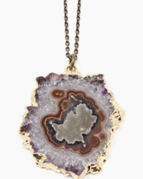 Crafts & Love Unique geode necklace