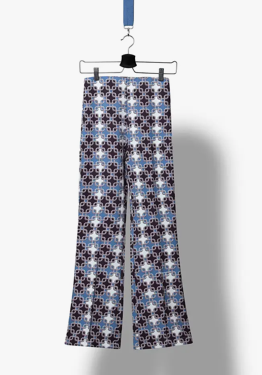 Patterned Crepe Trousers